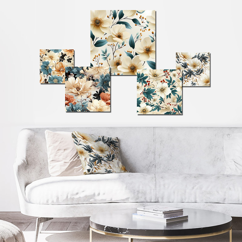 Gardiner - Ensemble d'art mural floral de 5