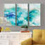 « Teal Marble », ensemble de 3 images sur toile-24016331