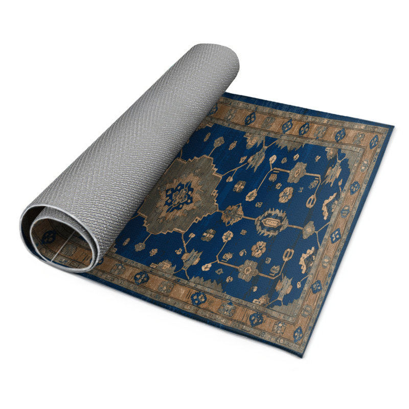 Tapis bleu intérieur et extérieur surteint, Rectangulaire 2 pi x 3 pi