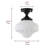 1-lamp White Glass Adjustable Flush mount light