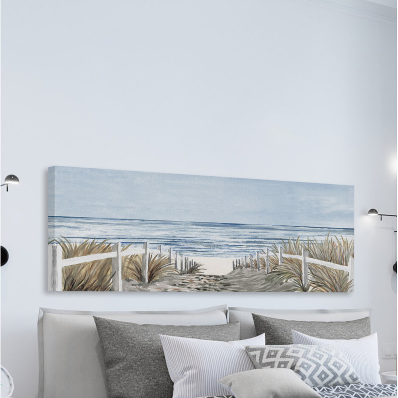 White Wooden Fence 1 Piece Wrapped Canvas Painting, 25cm H x 76cm W x 3.81cm D