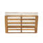 Ensemble de causeuse et table basse en bois d'acacia royal, beige
