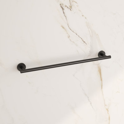 Barre à serviettes Angelsey 24 po, porte-serviettes noir mat, quincaillerie de salle de bain en acier inoxydable, porte-serviettes de salle de bain