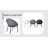 Northwood Modern Armless Outdoor Lounge Chair with Oval Back and Bowl-Shaped Seat – Set of 2-1948509666
