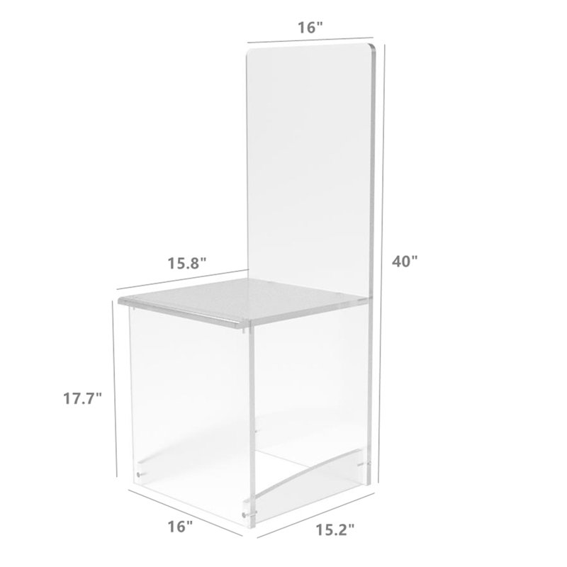 Chaise en acrylique transparent, 4