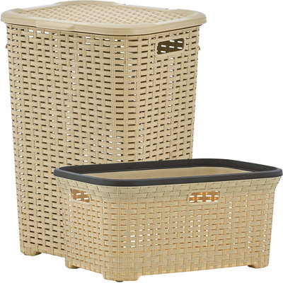 Wicker 2 Piece Laundry Set