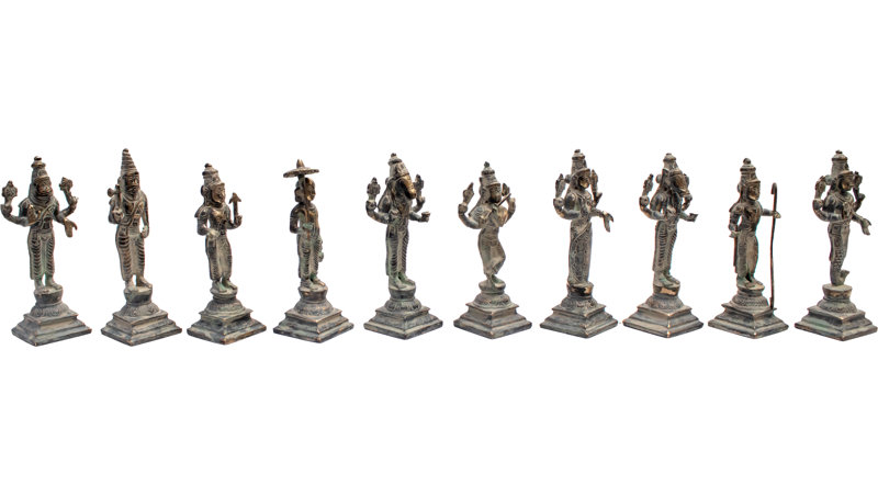 Ensemble de figurine Dashavatara Vishnu