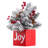 JOY Frosted Greenery Decoration with Timer