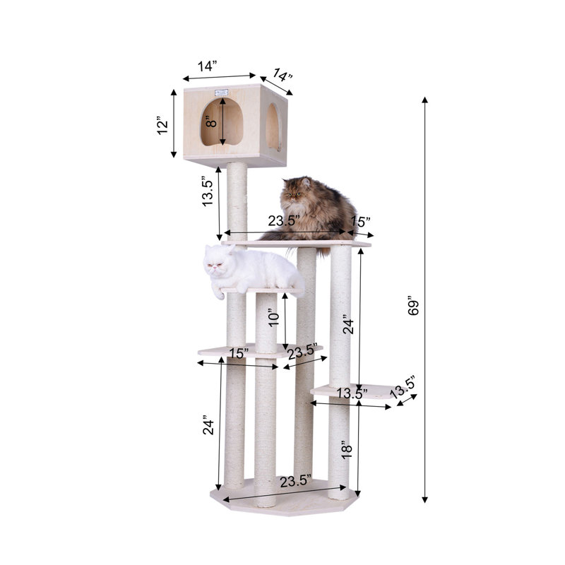 Premium 69'' H Cat Tree