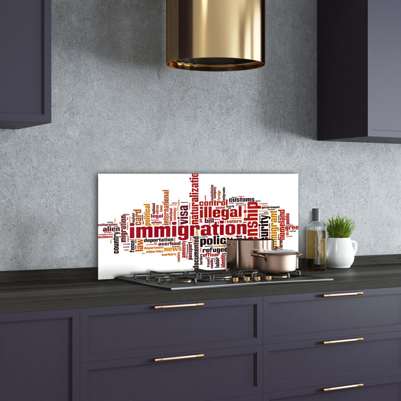 Romola 50cm W x 100cm L Glass Peel and Stick Panel