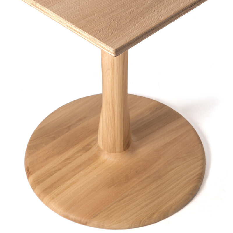 Torsion Square Solid Oak Dining Table, Natural