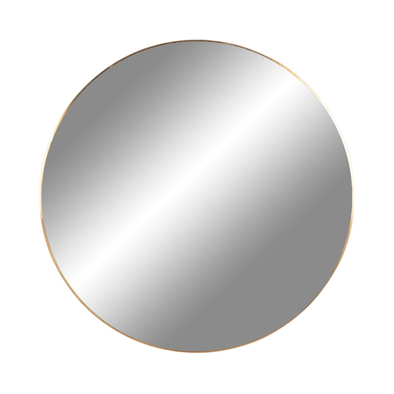 Ashirah Metal Flat Wall Mirror, Brass, 80 cm H x 80 cm W