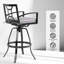 Tabourets de bar pivotants en aluminium avec coussin Sunbrella-742123694