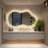 Smart Anti-Fog Cloud Shape LED Bathroom Mirror With Front + Back Lighted Tempered Glass Stepless Dimmable ETL Listed-1433478516