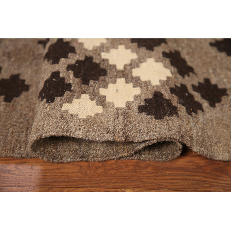 Reversible Wool Kilim Area Rug 5x6
