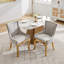 Ensemble de 2 chaises en chenille avec pieds courbés et garniture de rivets-850076433