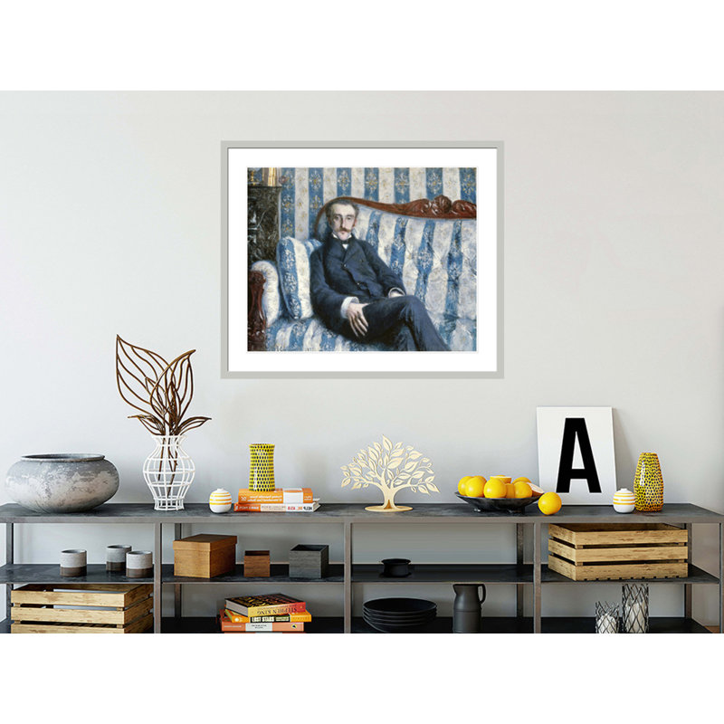 «Portrait De Monsieur R» par Gustave Caillebotte, impression giclée encadrée, H 33,5 po x l 39,85 po