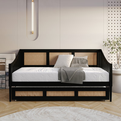 Twin Wooden Daybed with Twin Trundle