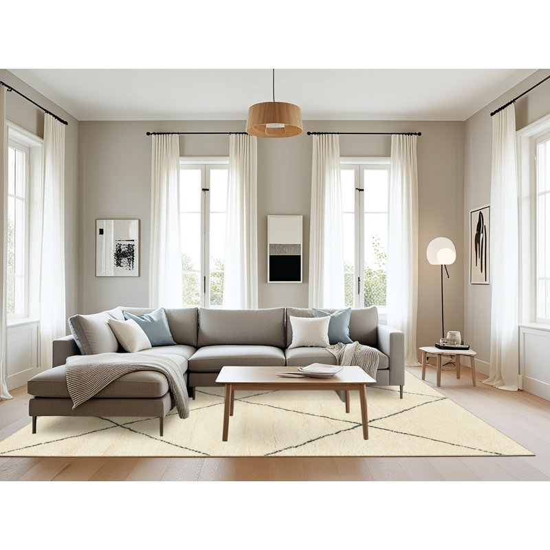 Tapis multicolore à motif abstrait Dejahnae, Rectangle 8 pi x 10 pi