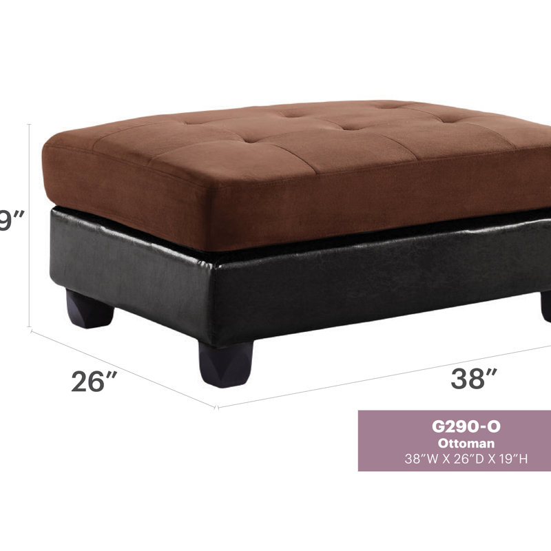 Repose-pieds contemporain élégant en chocolat