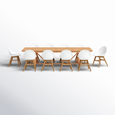 Anautica 118'' Rectangular 10 - Person Outdoor Dining Set