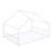 Metal House Bed, White-114246891