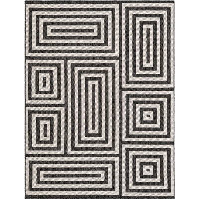 Tapis contemporain noir et blanc Bello