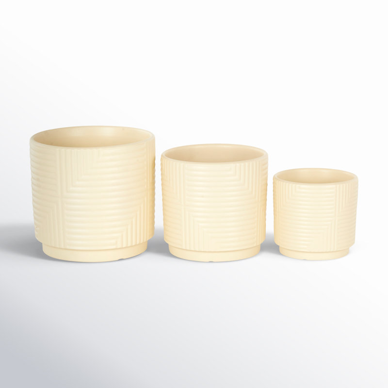 Tommen Ceramic Pot Planter, Cream