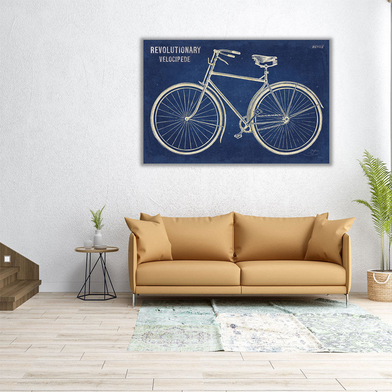 «Blueprinticyclle», reproduction d'art sur toile, H 20 po x l 30 po