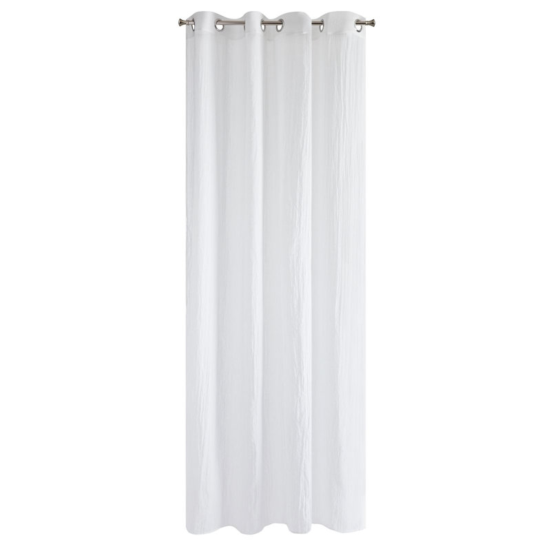 Keya Eyelet Semi Sheer Curtain, White