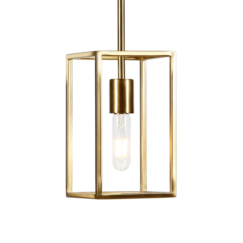 Luminaire suspendu simple à 1 lumière Chaima, Or