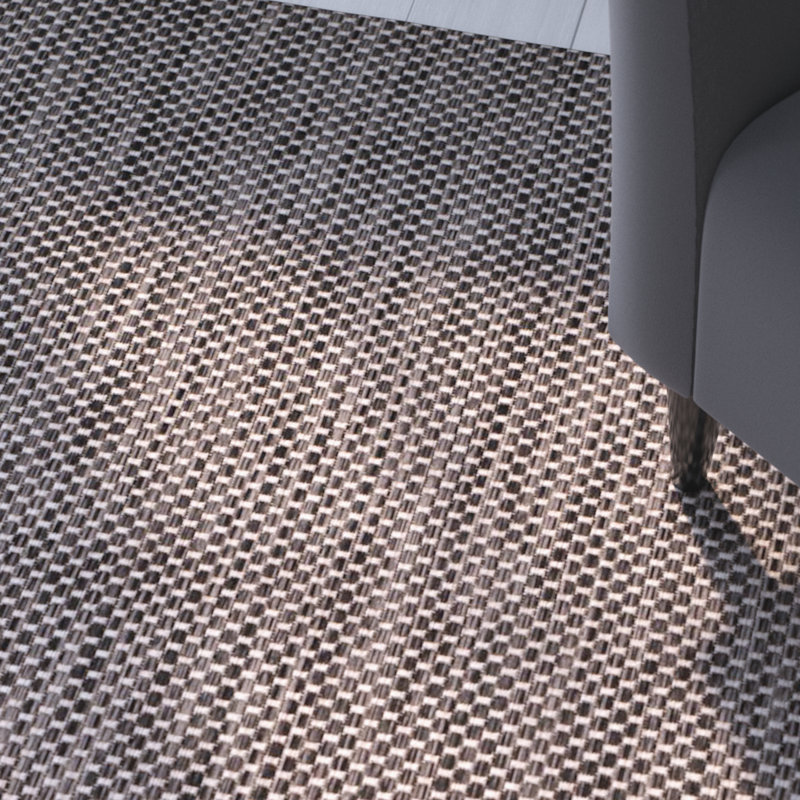 Tapis d'intérieur / extérieur de couleur unie Sezis Performance, Rond 6 pi 7 po
