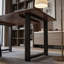 Bureau d'ordinateur en bois de pin massif noyer 63 po Hilda