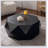 38"Three-dimensional Embossed Pattern Design American Retro Style Coffee Table, Tabletop