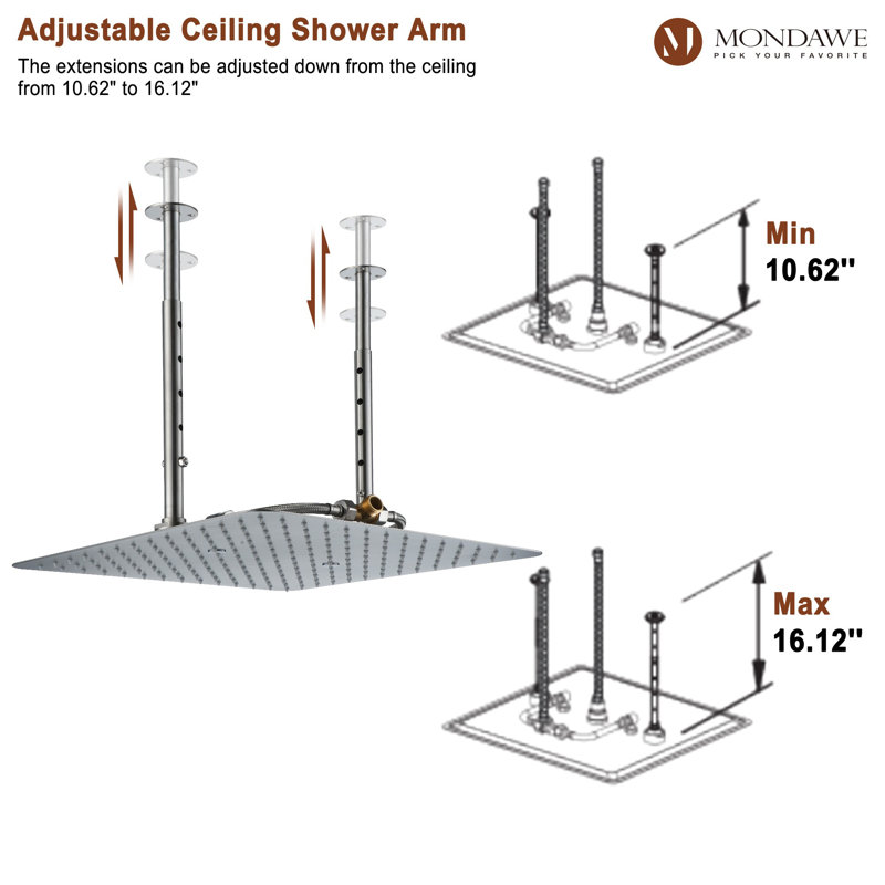 AquaRhapsody Complete Shower System with Rough in-Valve, Brushed Nickel