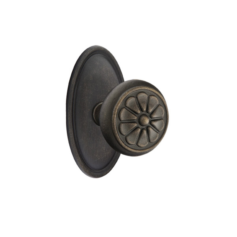 Passage Petal Knob with # 14 Rose, Medium Bronze