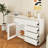 44"-85" Extendable Sofa Bar Table Cabinet Behind Couch Pub Table with LED