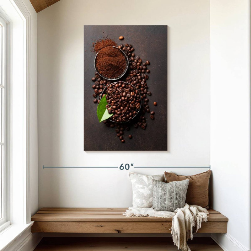 Yarlin Coffee Beans And Grounds, 45" H x 30" W