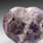 Genuine Polished Chevron Amethyst Heart