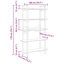 100cm W Steel Etagere Bookcase-530705022-530705019