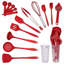 Ensemble de 16 ustensiles de cuisine en silicone - Ustensiles de cuisine pour cuisiner avec des poignées en silicone complètes Comprend un ustensile de cuisine à tasse à mesurer-129503917
