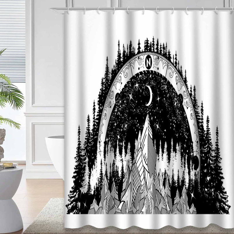 Rideau de douche Mountain Compass, L 72 po x l 78 po