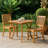 Olen Outdoor Dining Table, Slatted Square 32 Inch, Brown Acacia Wood-121489520
