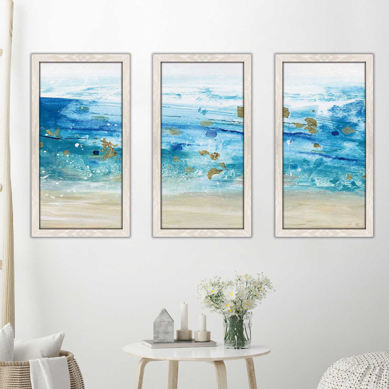 «Sea Glass Summer I» par Susan Jill - Ensemble d'impressions d'images multiples, L 40,5 po x H 25,5 po x P 1 po