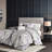 Transitional Bedroom With Contrasted Design And Button Closure Full/Queen Printed Solid Color Reverse Charming Accents
