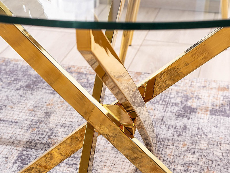 Medora Round Glass Top Dining Table