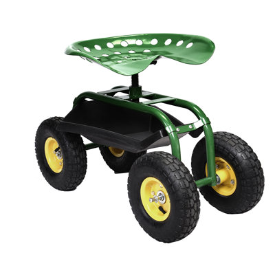 Chariot de jardin en fer avec plateau de travail robuste