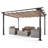Aluminum Pergola with Retractable Canopy-90613901-90613905