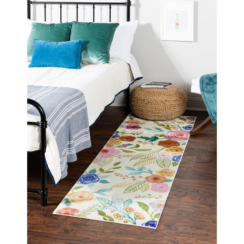 Floral Indoor Rug, Runner 2'7" x 12'