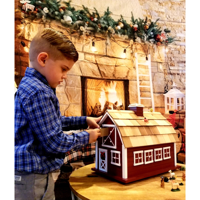 Calendrier de l’Avent en forme de grange de Noël